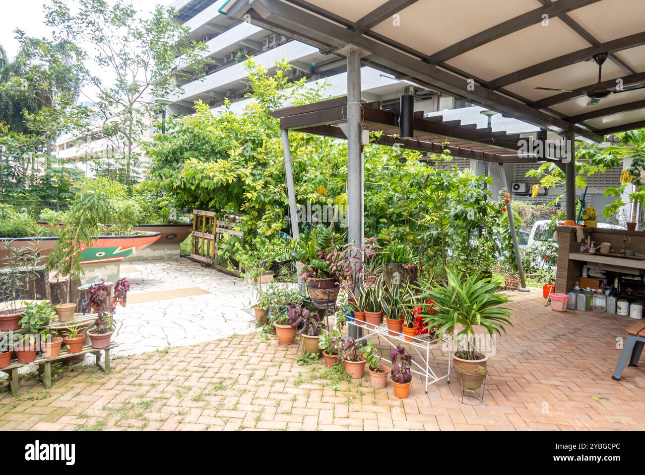 Garden of Love - Ein Gemeinschaftsgarten in Singapur Stockfoto