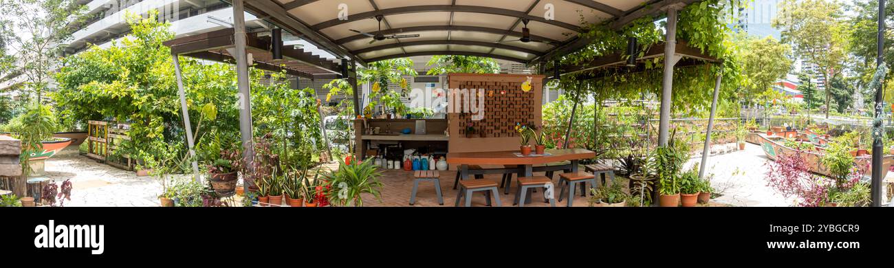 Garden of Love - Ein Gemeinschaftsgarten in Singapur Stockfoto