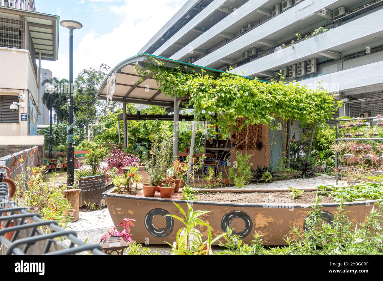 Garden of Love - Ein Gemeinschaftsgarten in Singapur Stockfoto