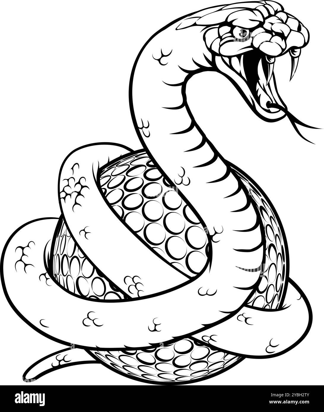 Rasselschlange Sportbälle 2022 A5 Stock Vektor