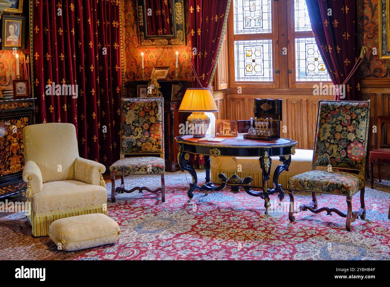 Frankreich, Indre-et-Loire, Loire-Tal, das von der UNESCO zum Weltkulturerbe erklärt wurde, regionaler Naturpark Loire-Anjou-Touraine, Schloss Azay-le-Rideau, Schloss Stockfoto