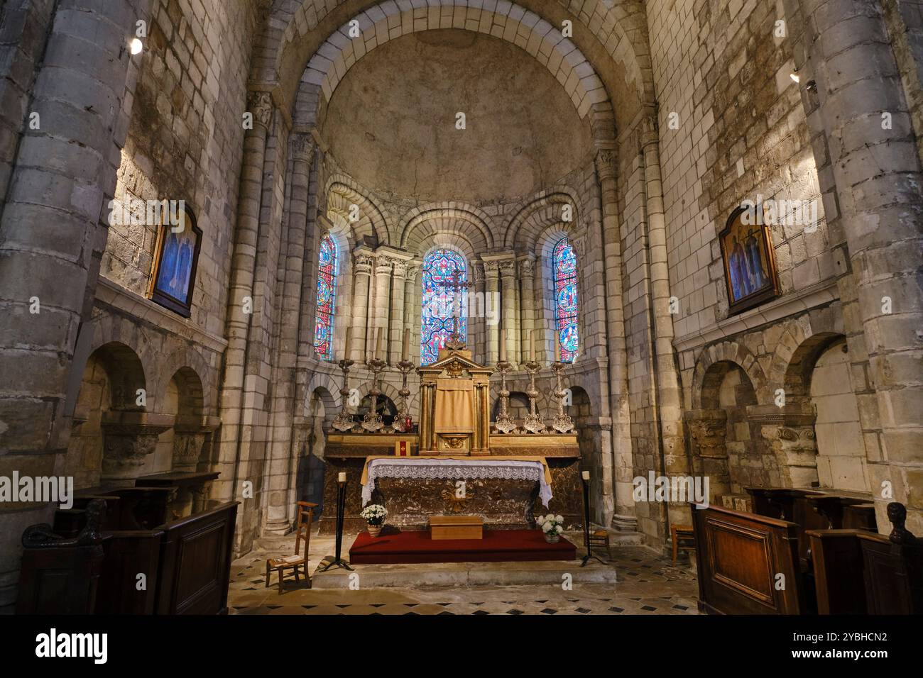 Frankreich, Indre, Châtillon-sur-Indre, die Stiftskirche Stockfoto