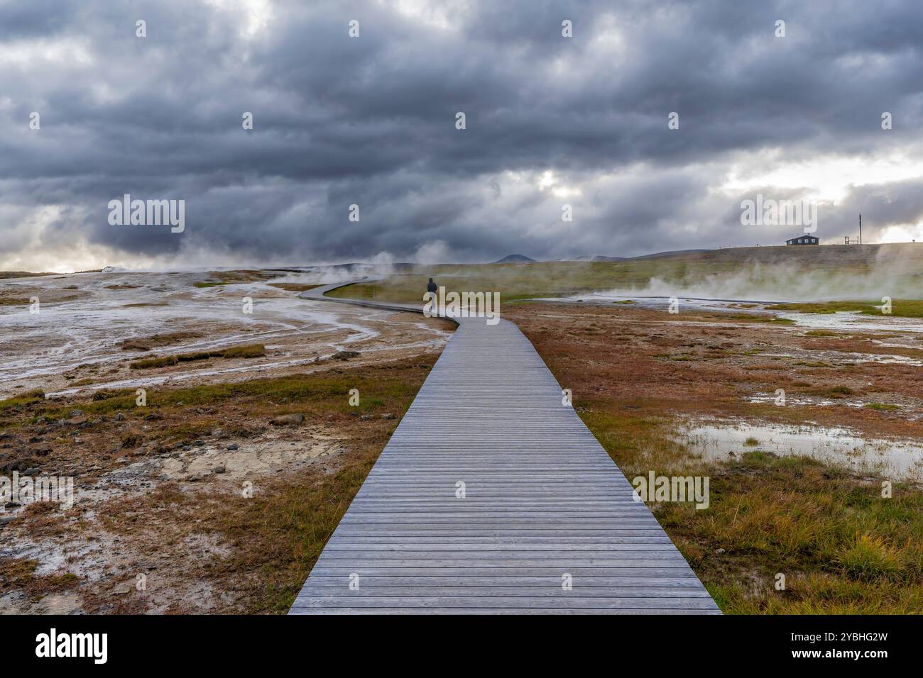 Hveravellir Geothermalgebiet, Island Stockfoto