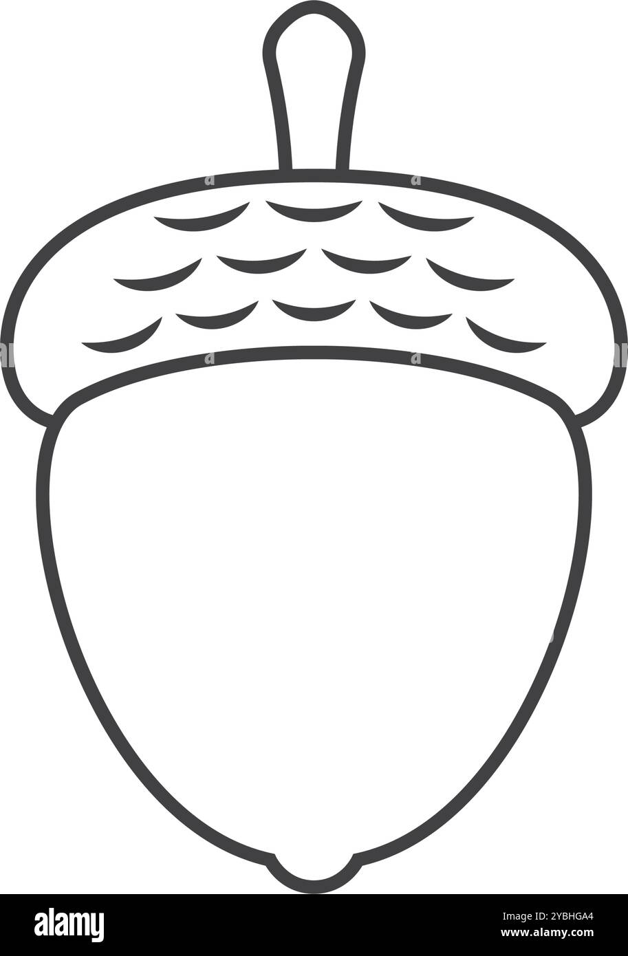 Acorn-Symbol im flachen Stil. Vektorillustration der Eichenmutter auf isoliertem Hintergrund. Business-Konzept für Naturzeichen. Stock Vektor
