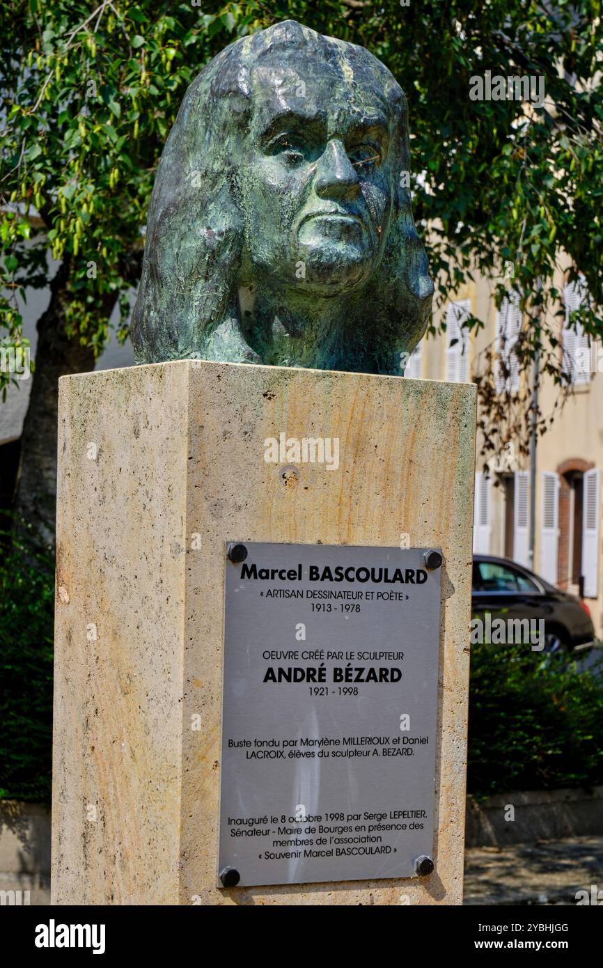Frankreich, Cher, Bourges, Marcel Bascoulard Square Stockfoto