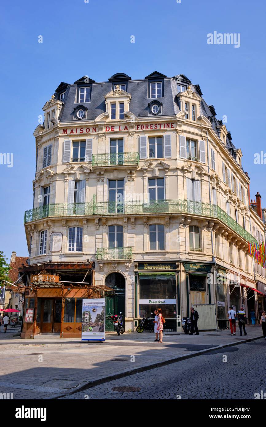 Frankreich, Cher, Bourges, Mayonne Street Stockfoto