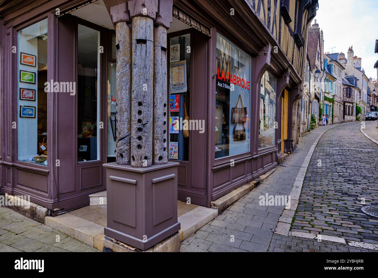 Frankreich, Cher, Bourges, Mitte, Fachwerkhäuser, Place Gordaine Square, Bourdonnoux Street Stockfoto