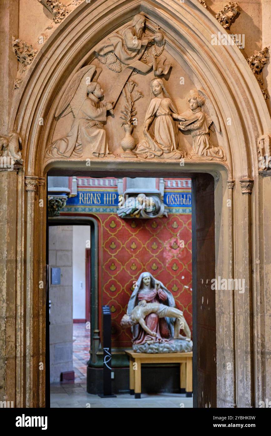 Frankreich, Cher, Bourges, Jaques Coeur Palace, die Decke der Kapelle Stockfoto