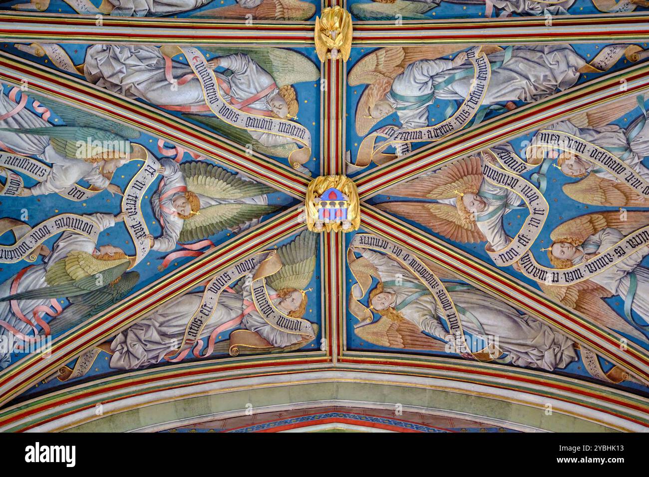 Frankreich, Cher, Bourges, Jaques Coeur Palace, die Decke der Kapelle Stockfoto
