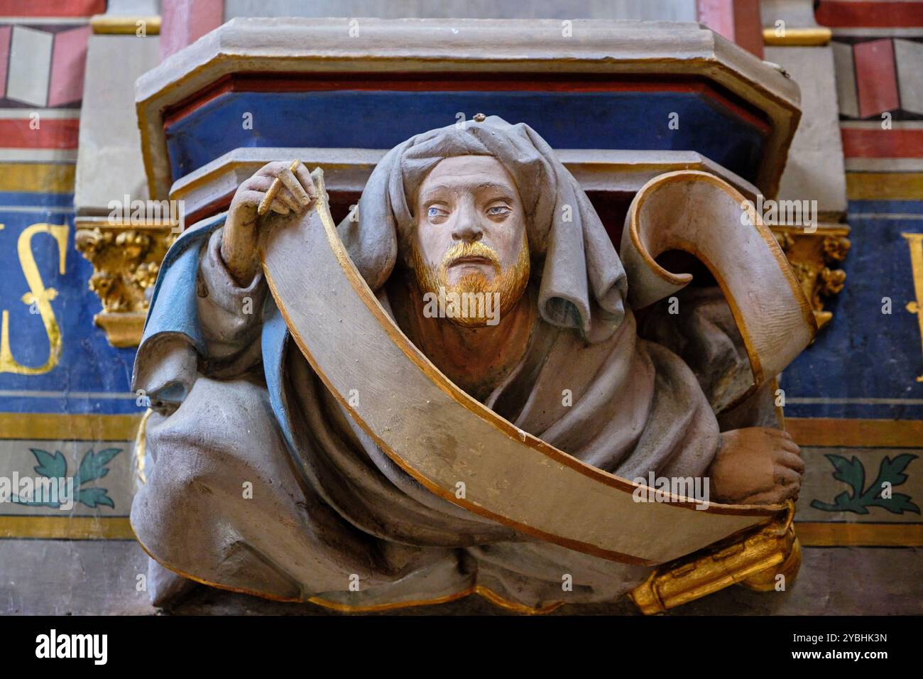 Frankreich, Cher, Bourges, Jaques Coeur Palace, die Decke der Kapelle Stockfoto