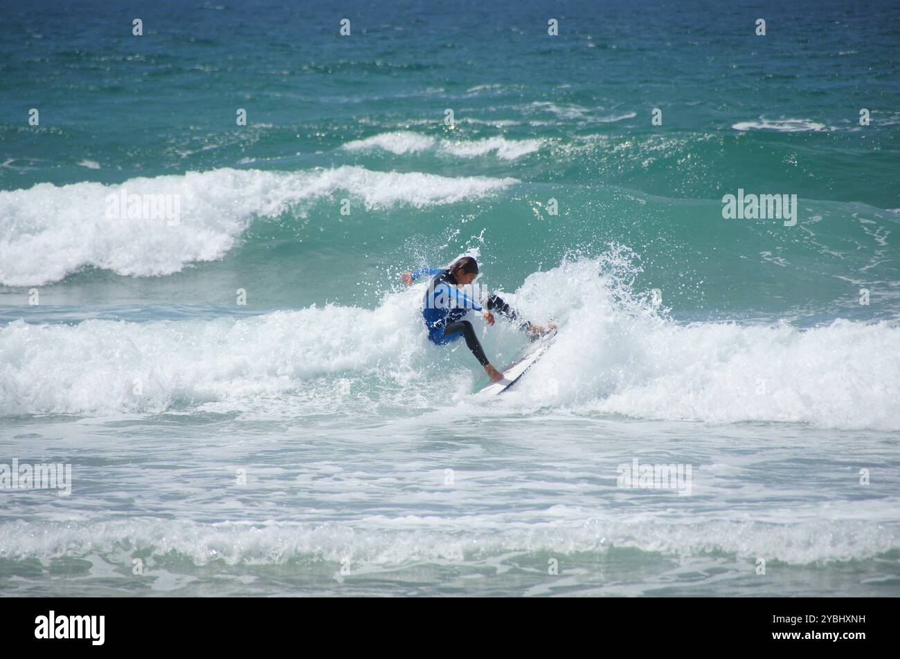 Die britische Küste und der Vulkan Stockfoto