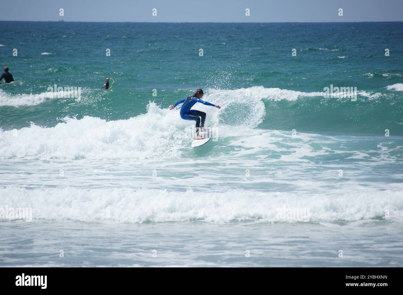 Die britische Küste und der Vulkan Stockfoto