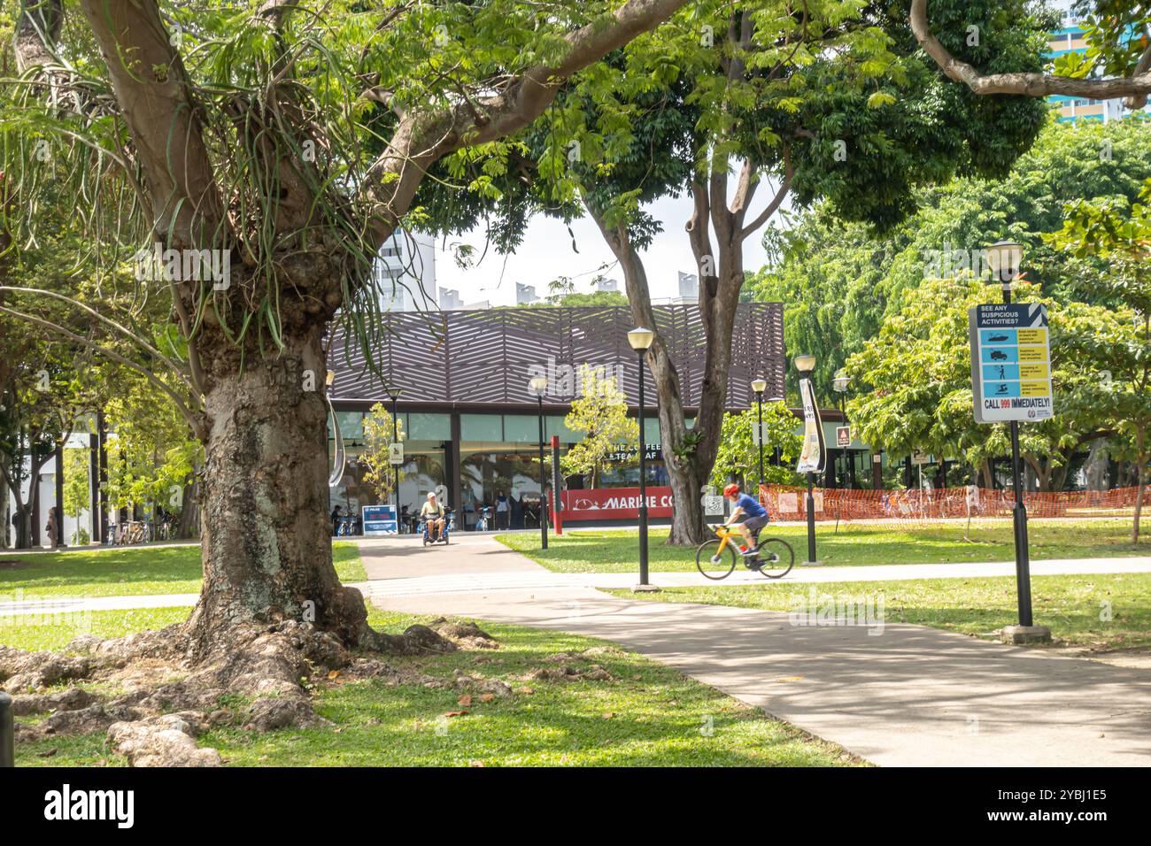 Radfahrer im East Coast Park, Singapur, Asien Stockfoto