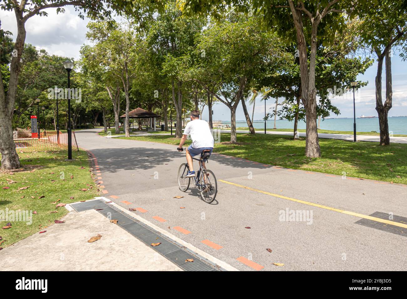 Radfahrer im East Coast Park, Singapur, Asien Stockfoto