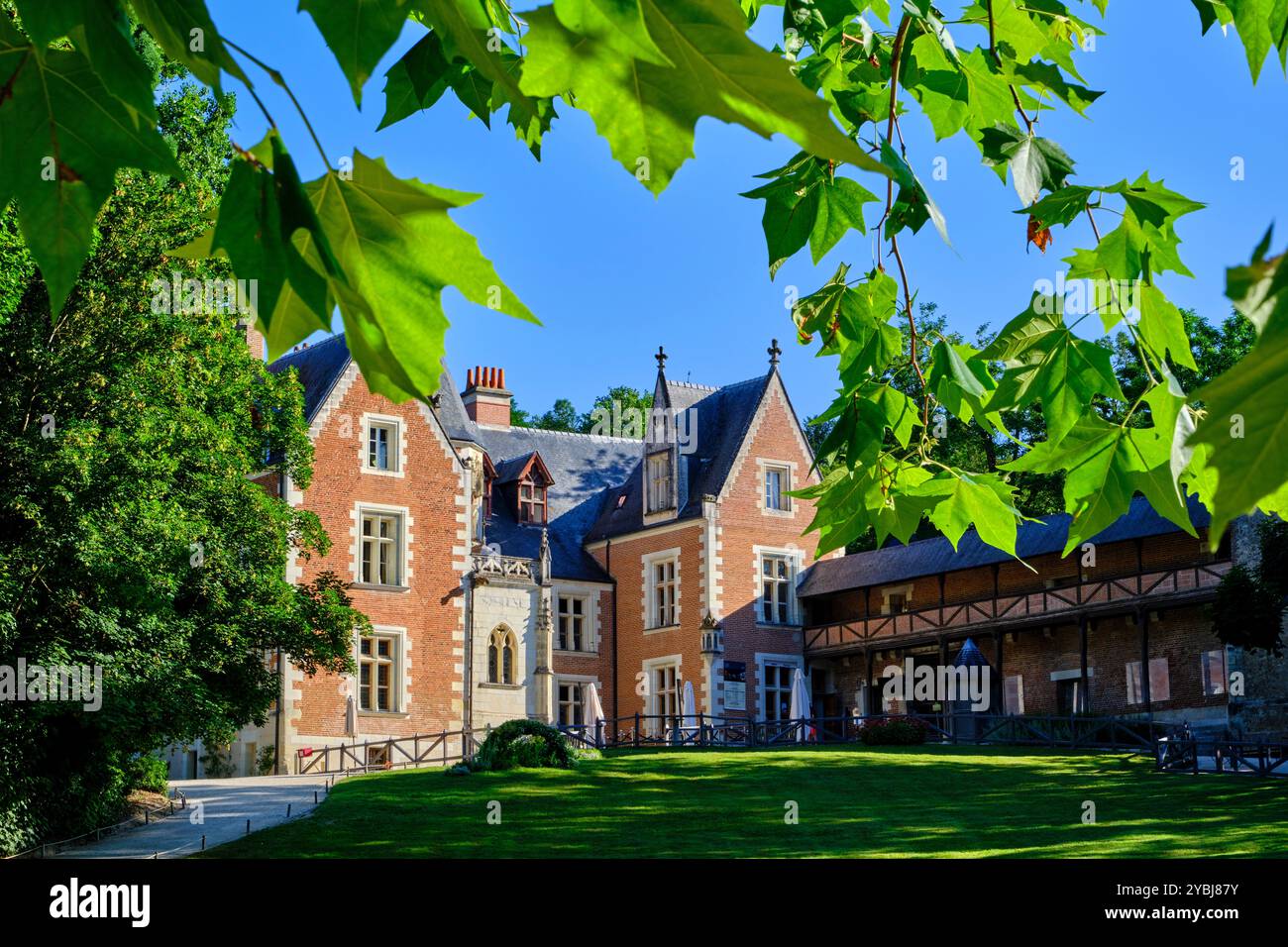 Frankreich, Indre-et-Loire (37), Amboise, Loire-Tal, das von der UNESCO zum Weltkulturerbe erklärt wurde, Schloss Clos Lucé, letzte Ruhestätte von Leonardo da Vinci Stockfoto