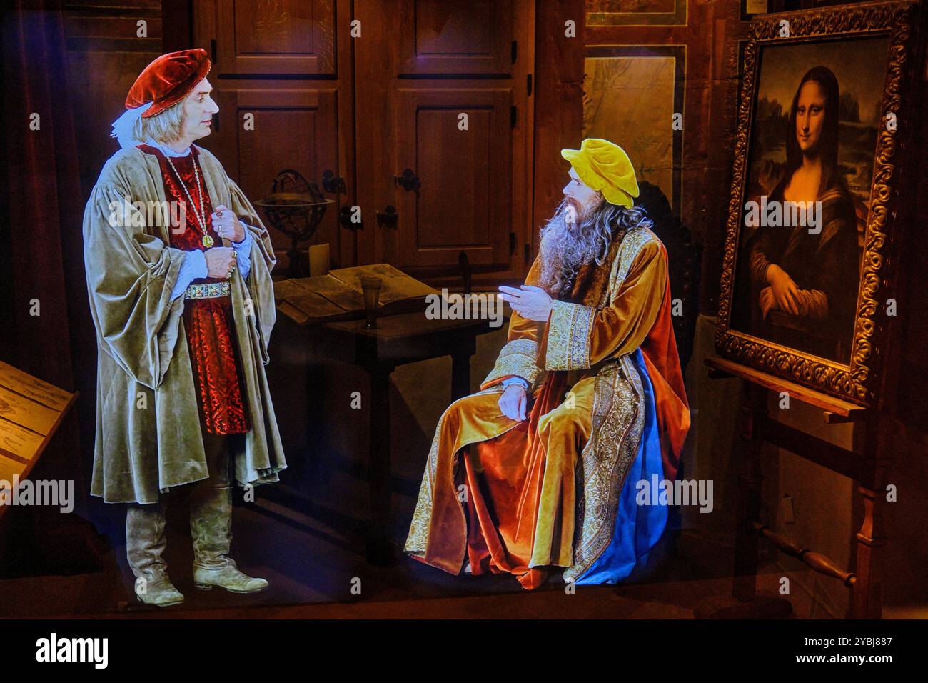 Frankreich, Indre-et-Loire (37), Amboise, Loire-Tal, das von der UNESCO zum Weltkulturerbe erklärt wurde, Schloss Clos Lucé, letzte Ruhestätte von Leonardo da Vinci Stockfoto