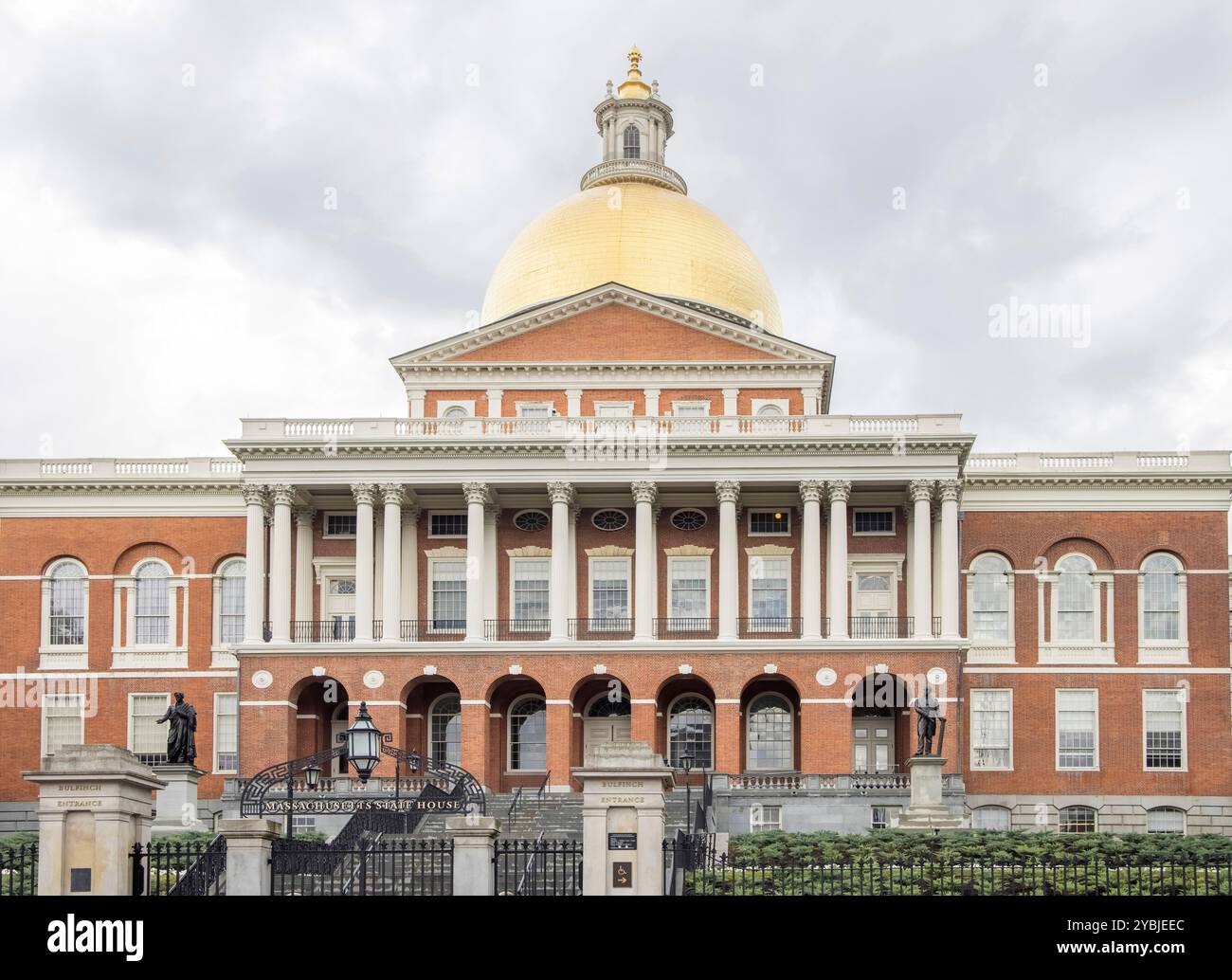 Die goldene Kuppel des massachusetts State House in boston Massachusetts Stockfoto