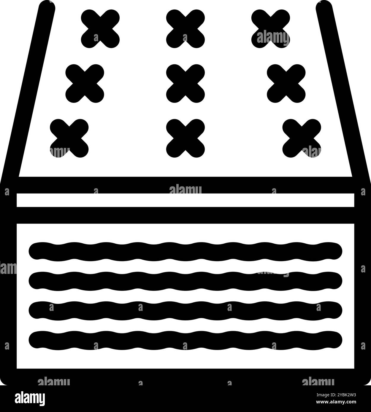 Gewächshausgebäude für den Anbau von Gemüse Ikone im Linienstil, geeignet für alle Designbedürfnisse Stock Vektor