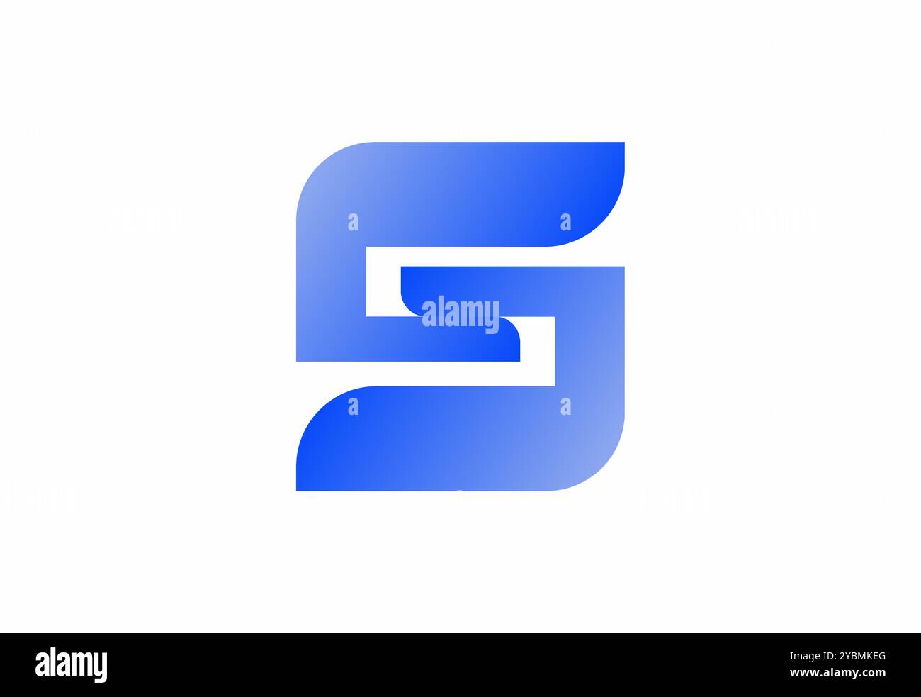 Logo S Loop Square minimalistisch Stock Vektor