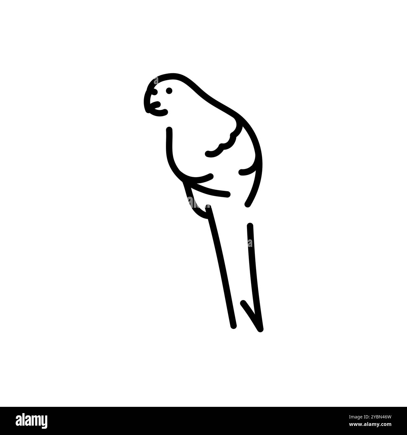 Farbsymbol Psittacula krameri. Bearbeitbare Kontur. Vektorelemente Stock Vektor