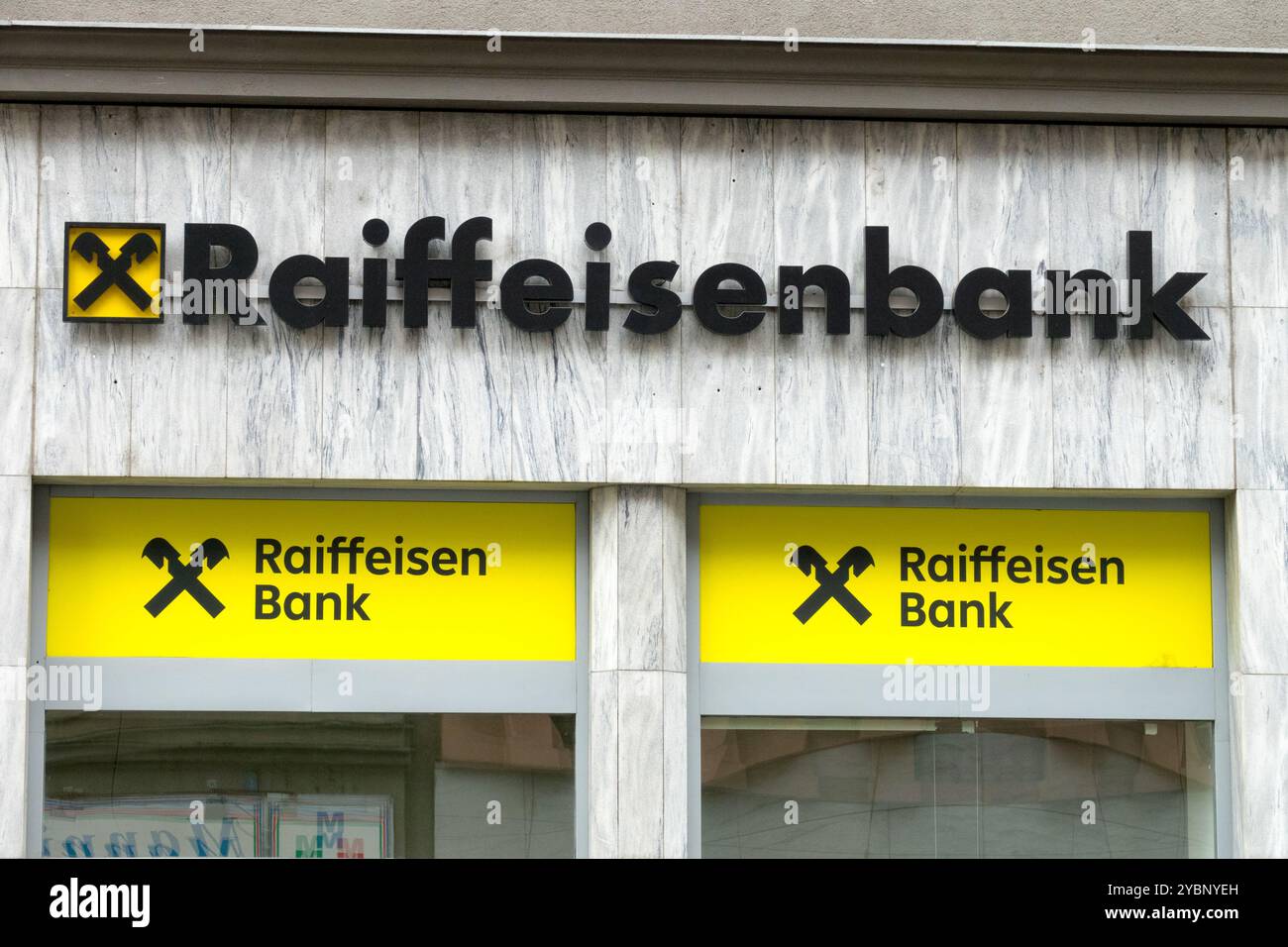 Logo Raiffeisenbank Signage Company Stockfoto