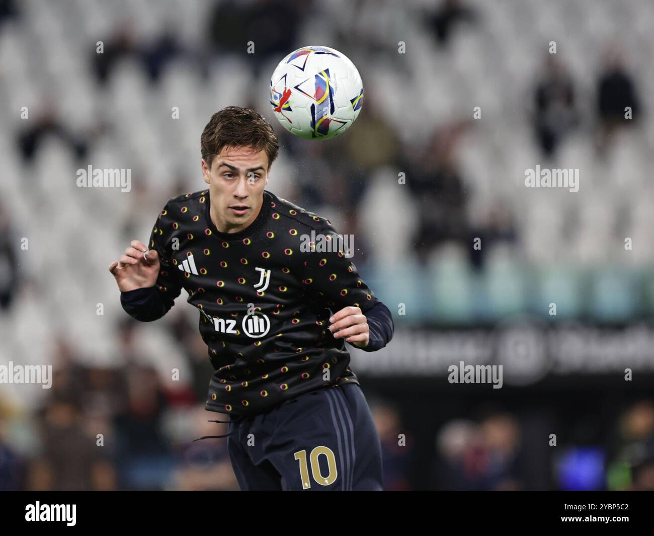 Turin, Italien. Oktober 2024. Kenan Yildiz nimmt am 19. Oktober 2024 am Spiel der Serie A 2024-2025 zwischen Juventus und Lazio in Turin Teil. (Foto: Loris Roselli) Credit: NurPhoto SRL/Alamy Live News Stockfoto