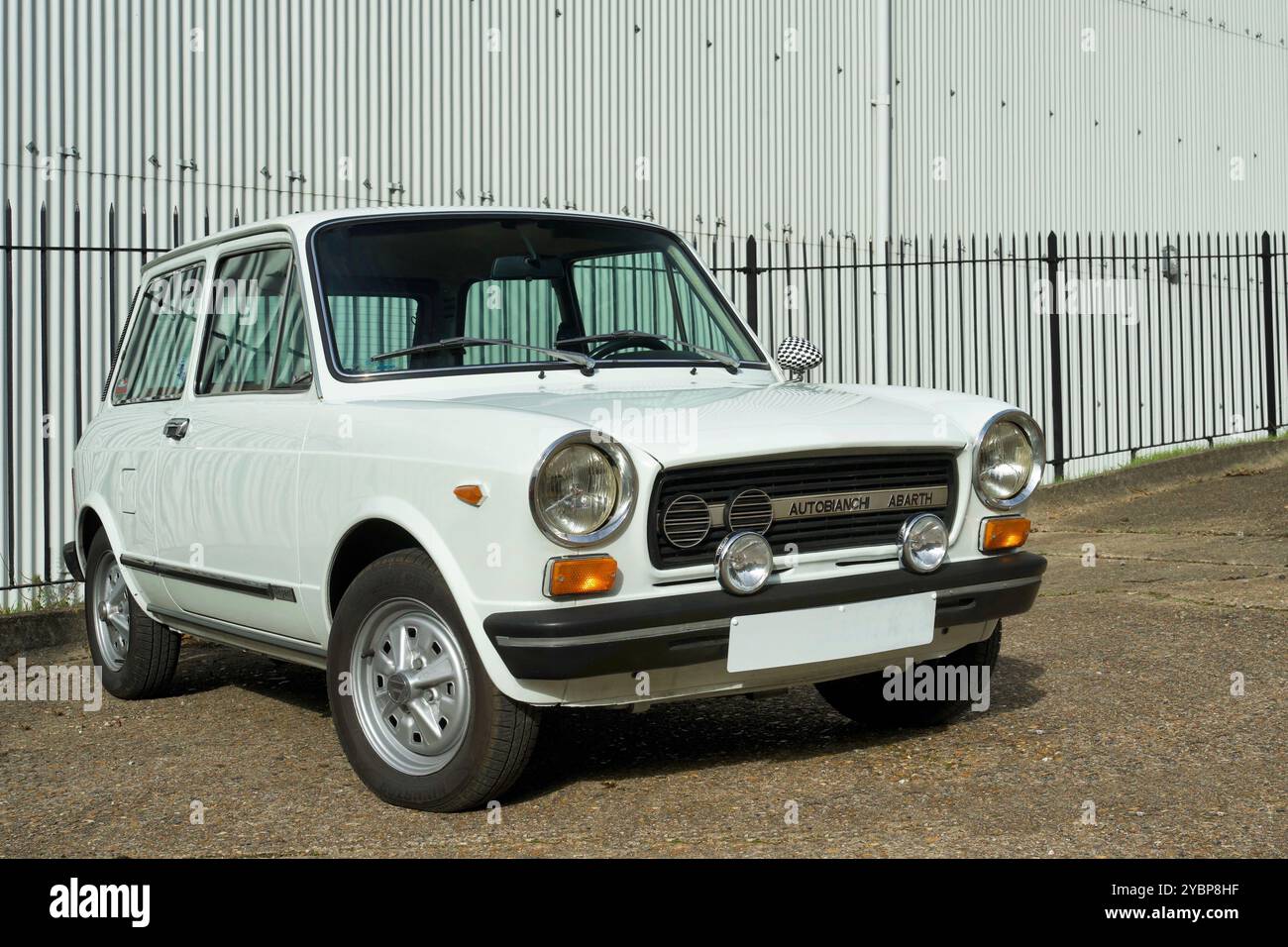 Oldtimer: Autobianchi Abarth in weiß Stockfoto