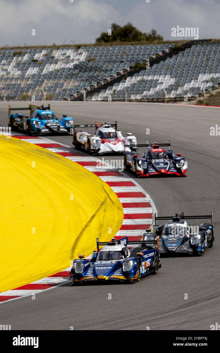 Portimao, Portugal, 19. Oktober 2024, #28 Idec Sport (FRA) - Oreca 07/Gibson (LMP2) - Nicolas Pino (GBR) Reshad de Gerus (FRA) Job Van Uitert (NLD) während der 4 Stunden von Portimao, sechste und letzte Runde der europäischen Le Mans Serie 2024 im Autodromo Internacional do Algarve, Portimao (Portugal), 16.-19. Oktober 2024 - Foto von Kristamy Vermeulen Stockfoto