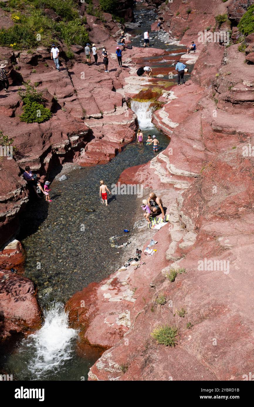 Red Rock Canyon, Waterton National Park, Alberta, Kanada, Stockfoto