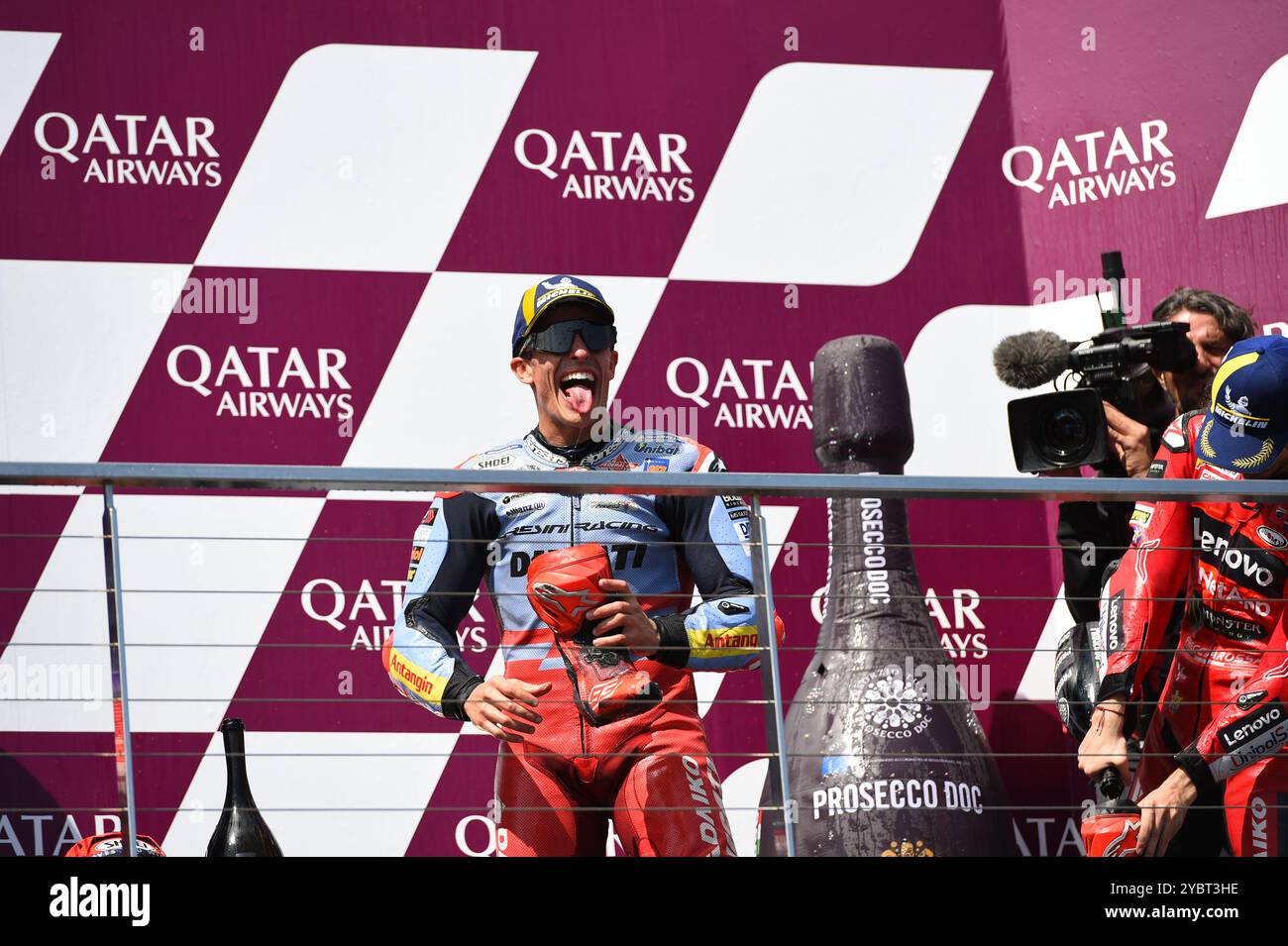 MELBOURNE, AUSTRALIEN. Oktober 2024. Im Bild: Marc Márquez, Nummer 93 Spaniens, reitet für Gresini Racing während der MotoGP-Podestfeier beim Qatar Airways Australian Motorcycle Grand Prix 2024 auf dem Phillip Island Circuit. Quelle: Karl Phillipson/Alamy Live News Stockfoto