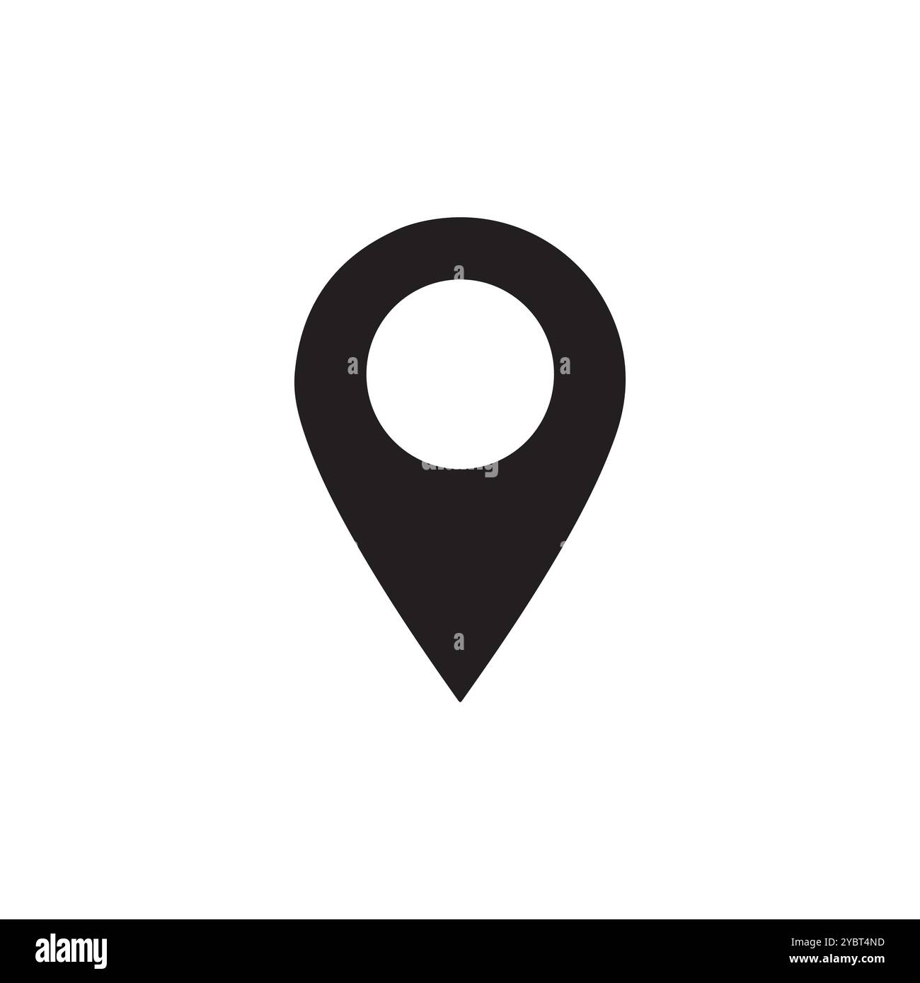 Schwarzes Positionsmarkierungssymbol Stock Vektor