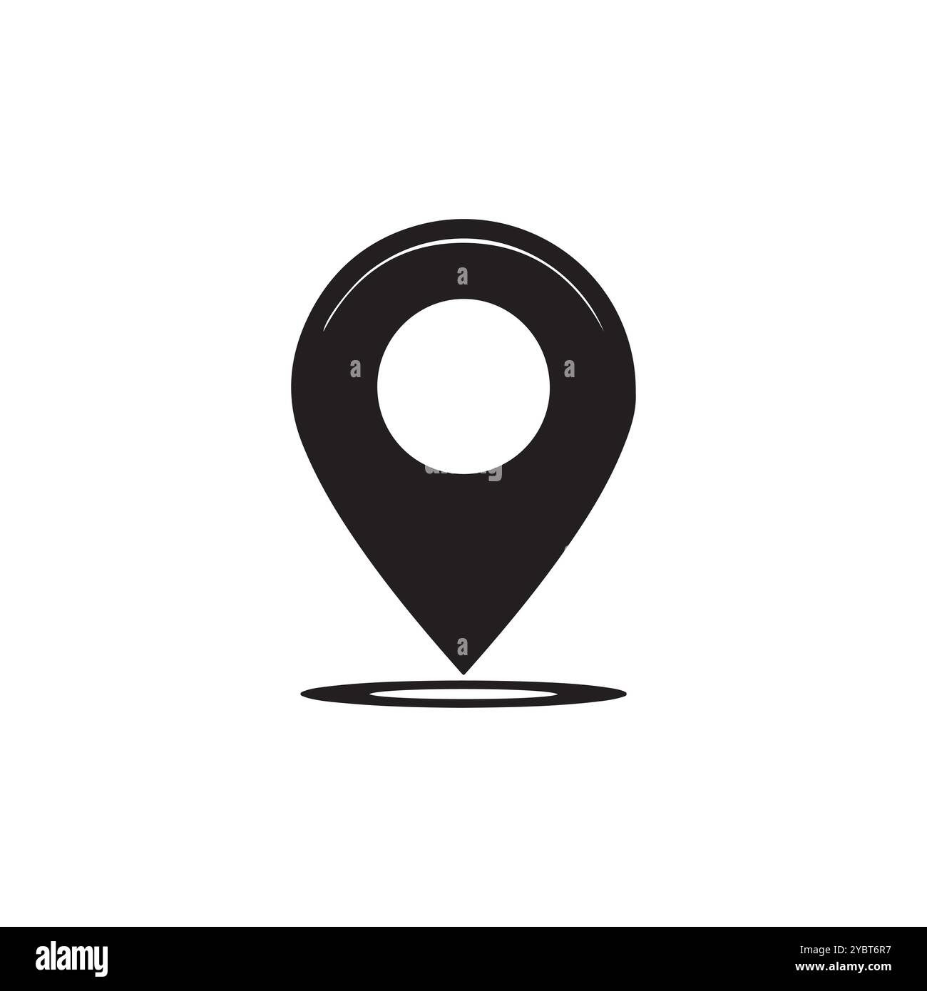 Schwarzes Positionsmarkierungssymbol Stock Vektor