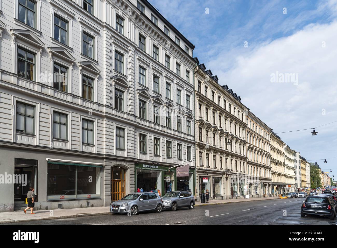 Stockholm, Schweden, 8. August 2019: Wohngebäude in der Vastmannagatan Straße im Stadtzentrum, Europa Stockfoto