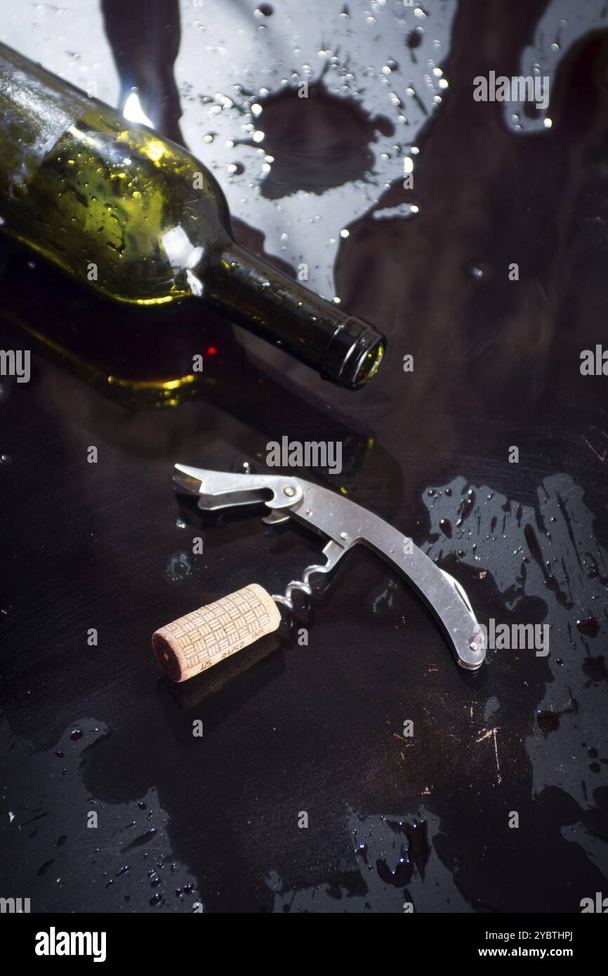 Die negative Geißel des übermäßigen Alkoholkonsums im Allgemeinen Stockfoto