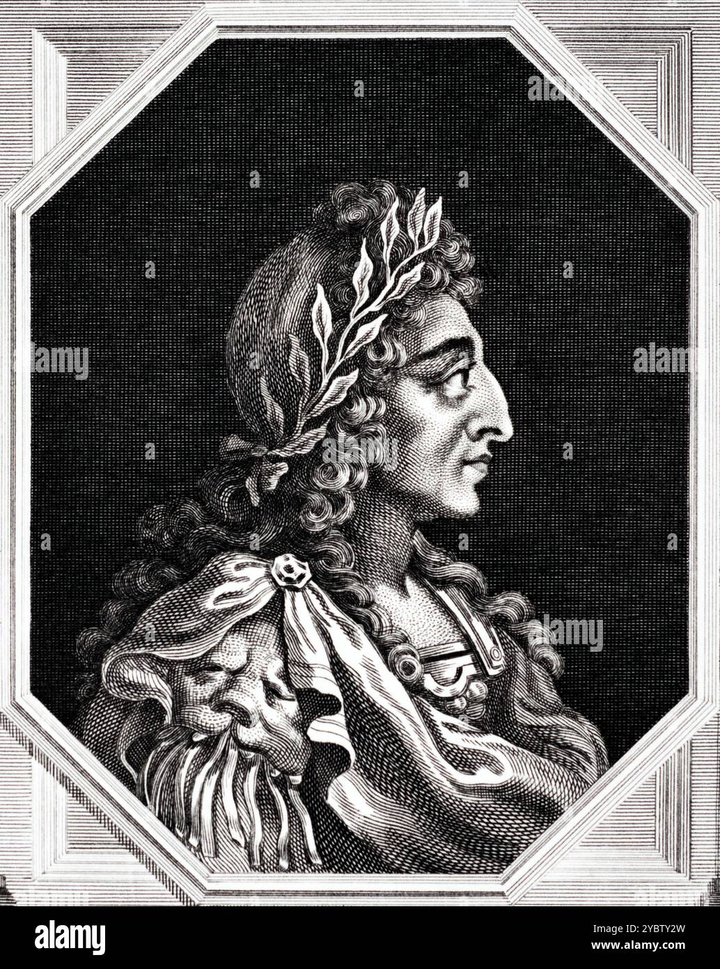 König Wilhelm III. Von England (1650–1702), aus einem Kupferstich um 1803. Stockfoto