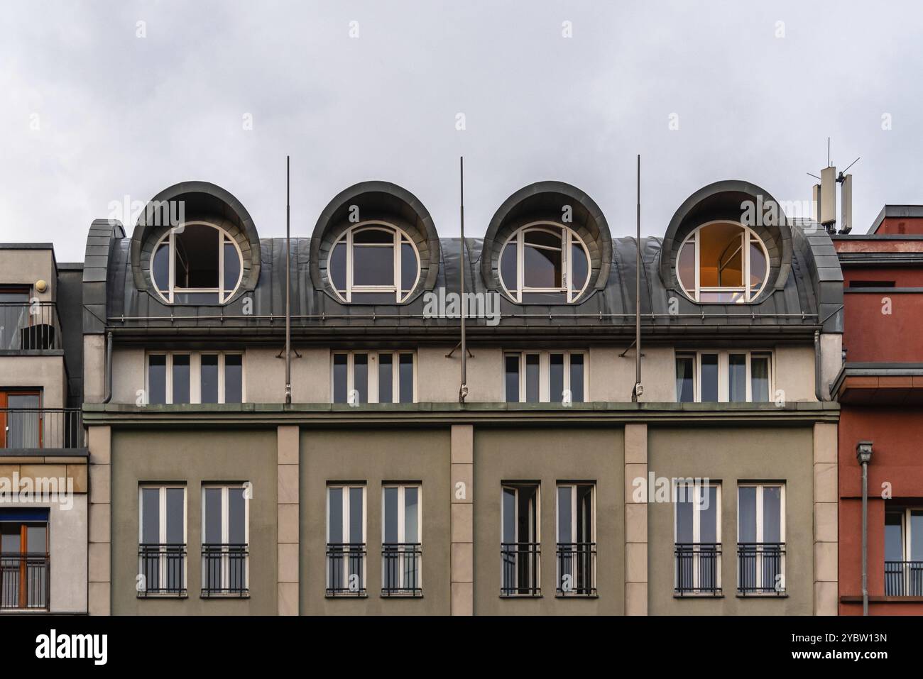 Wohnhäuser in Berlin. Mietkontrolle und Immobilienkonzept Stockfoto