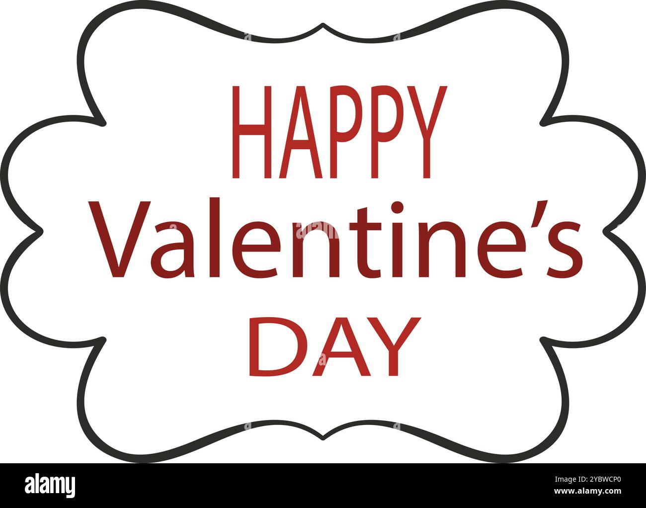 Elegante Schriftkarte für Valentinstag-Feiern Stock Vektor