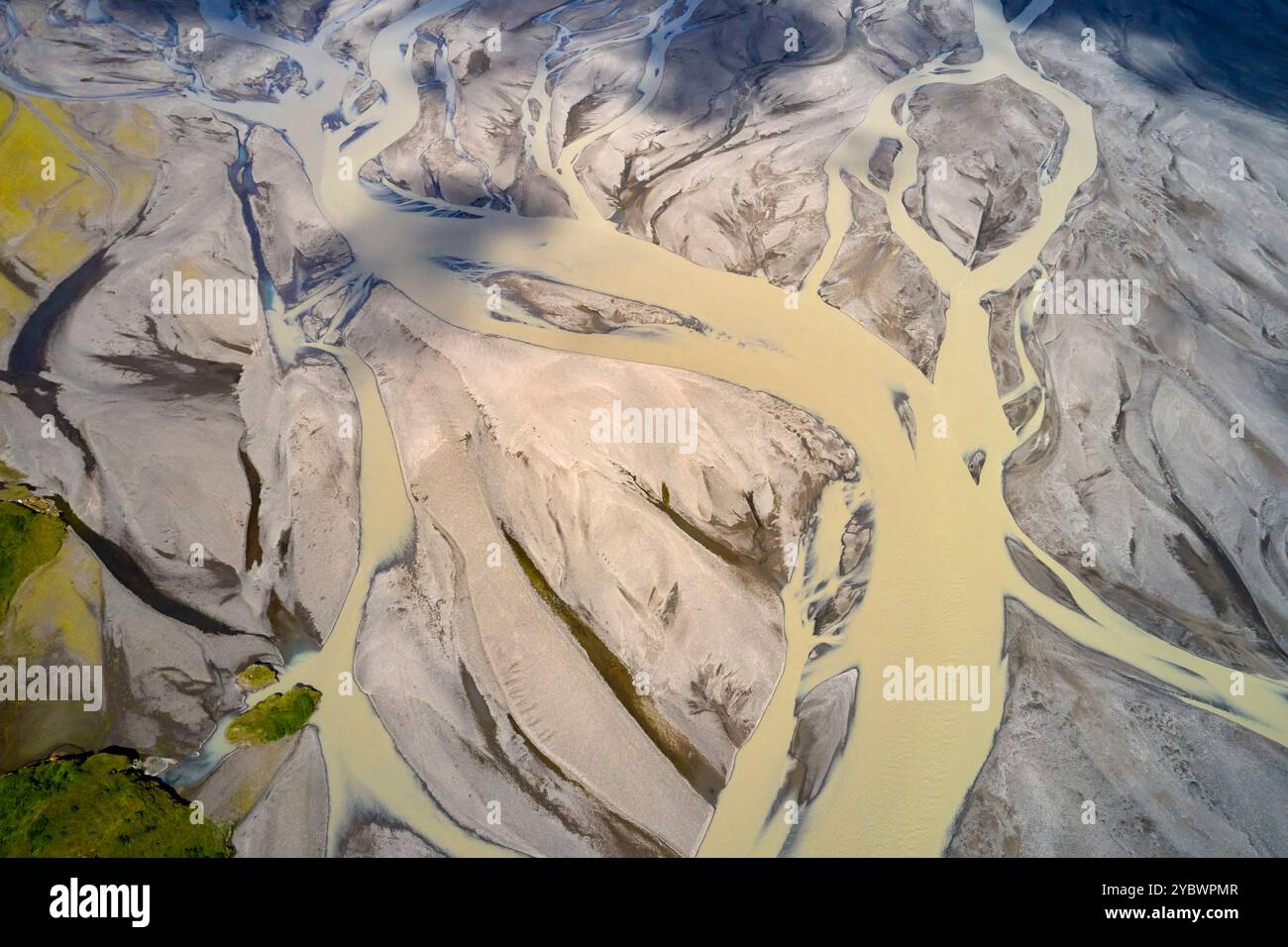 Island, Austurland, Fluss Jokulsa i Loni in Richtung Lónsöræfi Stockfoto