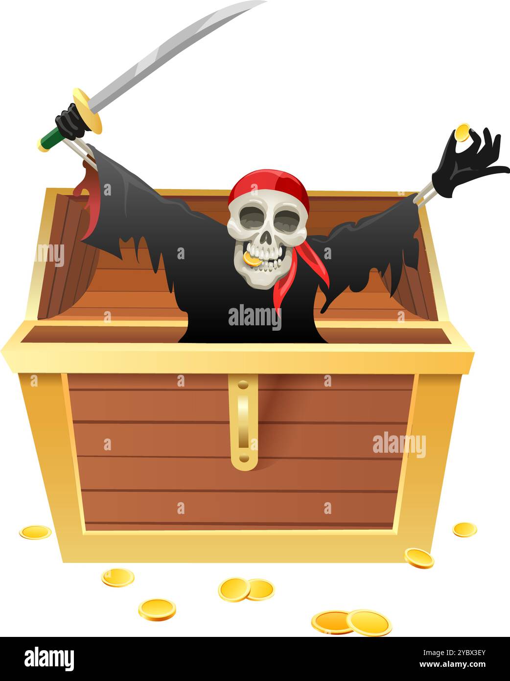 Schätze toter Piraten Stock Vektor