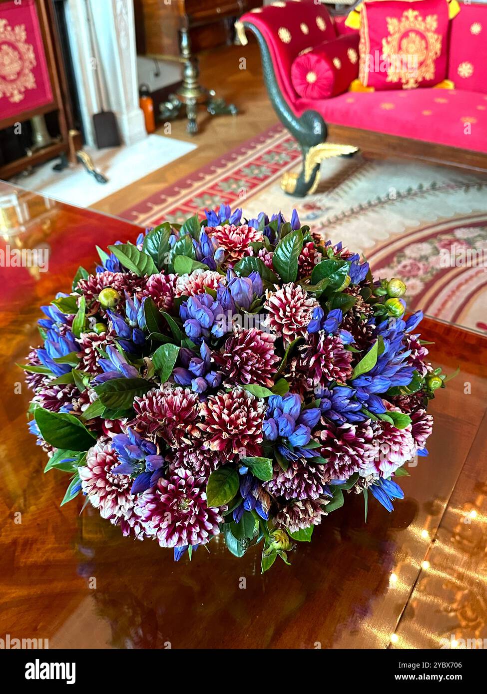 Blumenarrangements zum Verkauf in einer ländlichen Farm, Maryland, USA Stockfoto