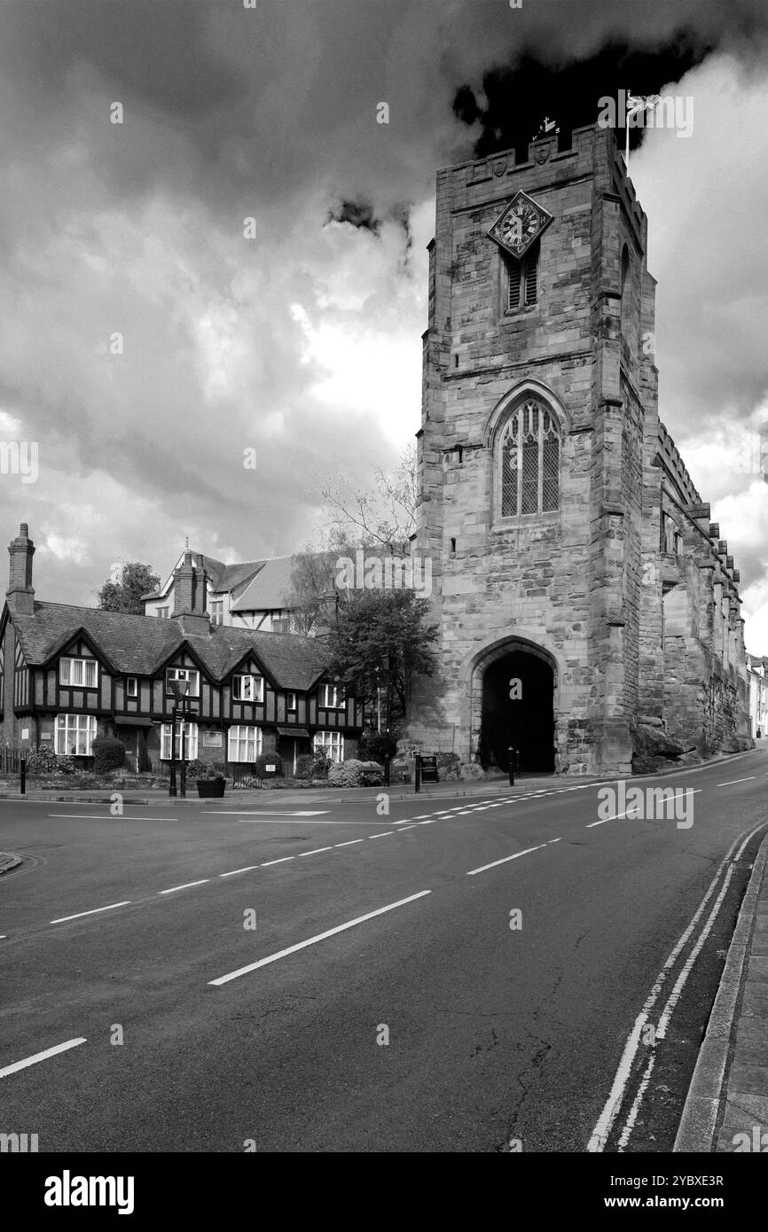 The West Gate, High Street Warwick Town, Warwickshire, England, Großbritannien Stockfoto