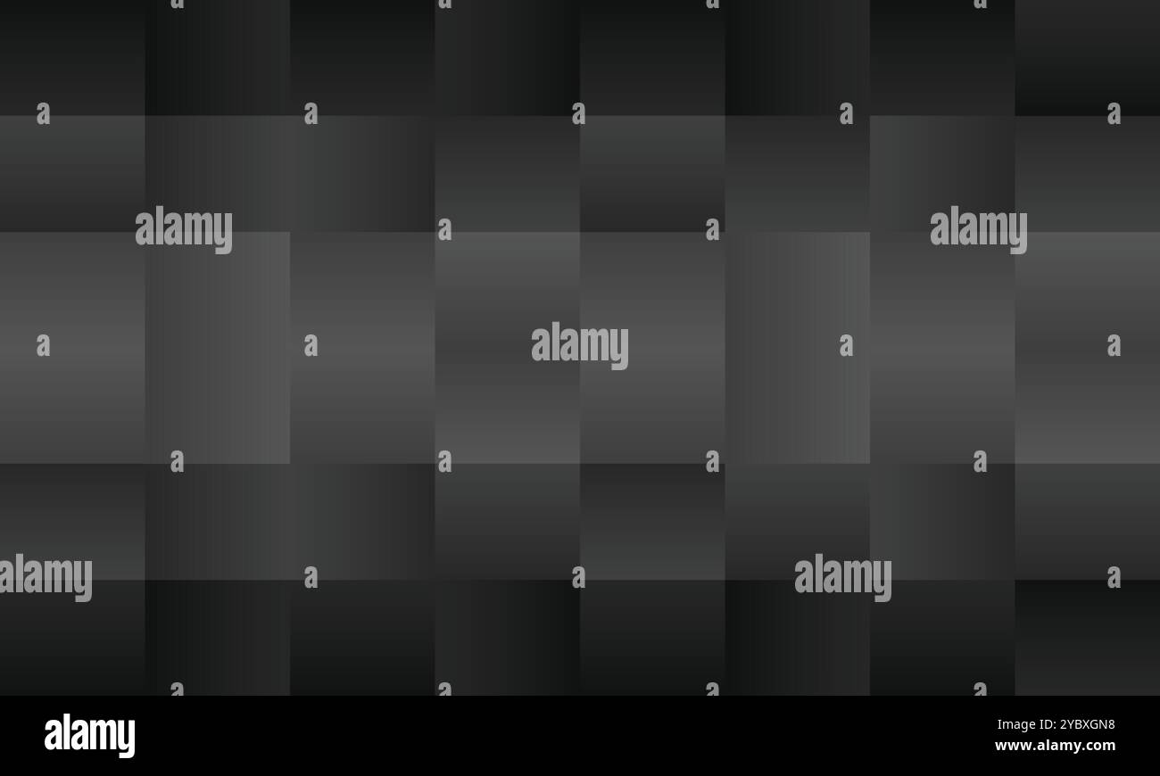 Minimalistischer abstrakter Hintergrund mit einem sich wiederholenden Gittermuster aus grauen Quadraten Stock Vektor