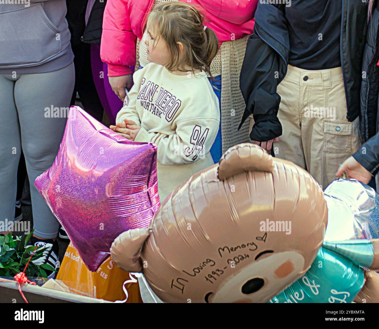 Glasgow, Schottland, Großbritannien. Oktober 2024. Liam Payne Mahnwache am george Square heute Nachmittag. Credit Gerard Ferry /Alamy Live News Stockfoto