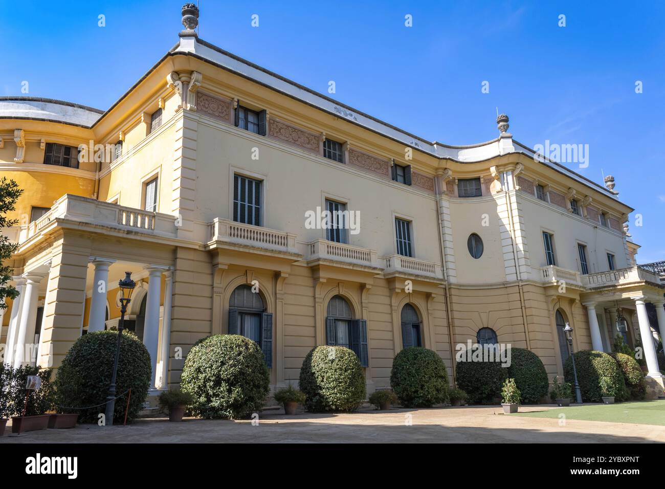 Pedralbes Königspalast, heute Museum, Barcelona Stockfoto