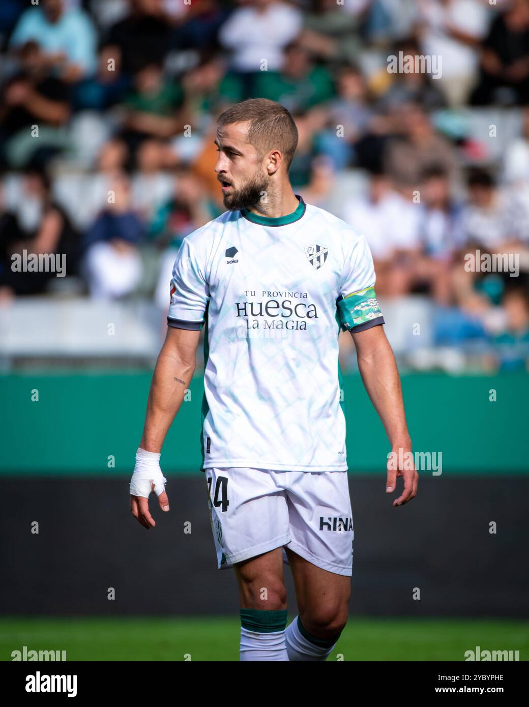 Ferrol, Spanien. Hypermotion League. Jornada 10. Rennclub Ferrol gegen Huesca. Jorge Pulido: Ismael Miján/Alamy Live News Stockfoto