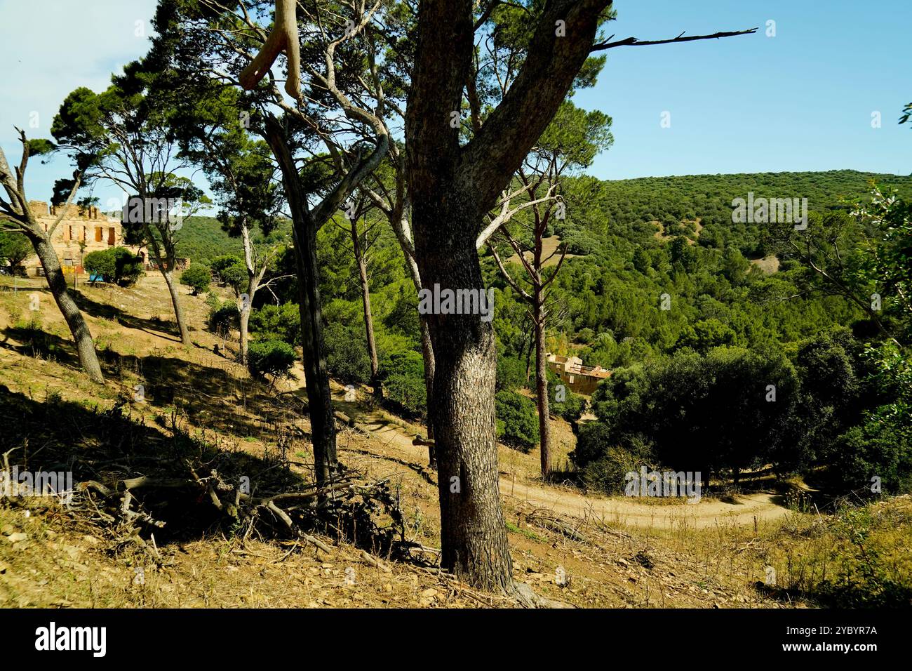 Das verlassene Bergwerk Monte Onixeddu in Gonnesa, Sulcis Iglesiente, Arbus, Provinz im Süden Sardiniens, Italien Stockfoto