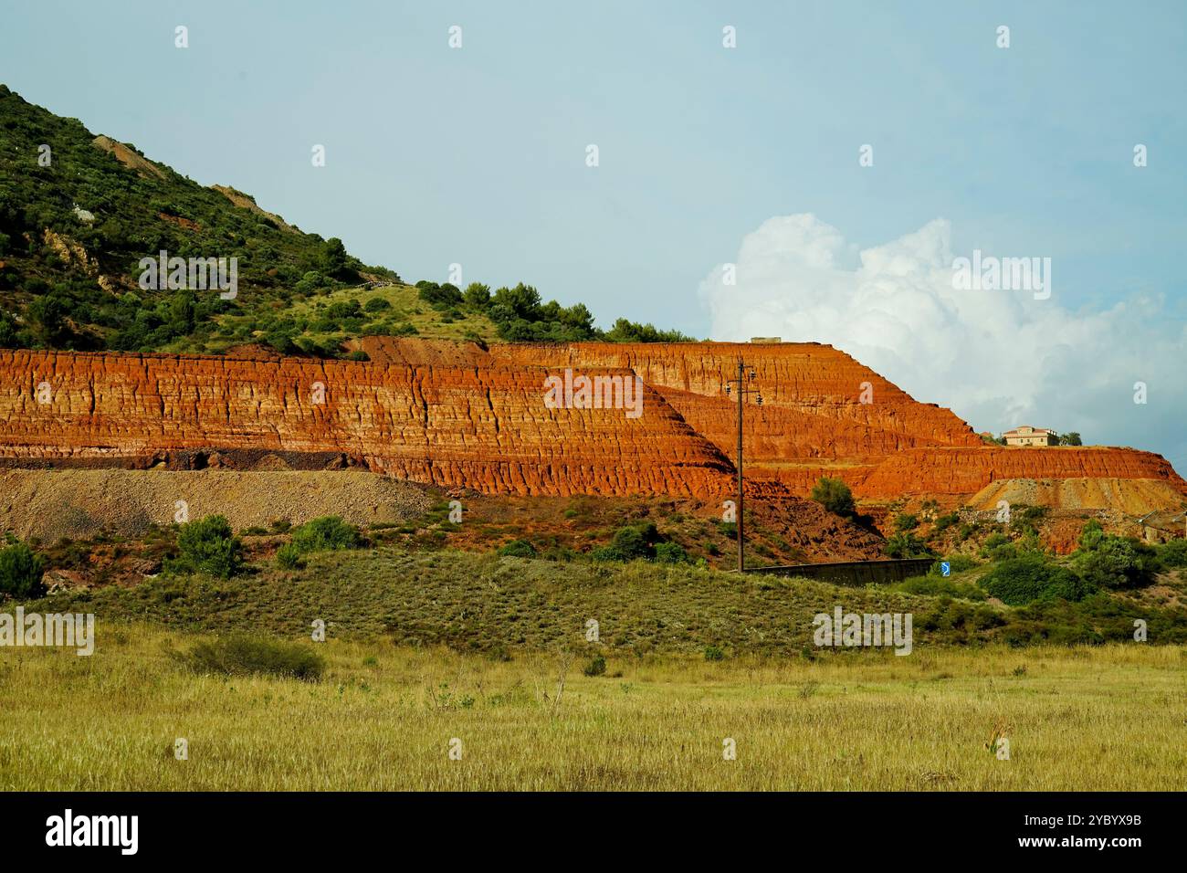 Das verlassene Bergwerk San Giovanni in Iglesias, Sulcis Iglesiente, Arbus, Provinz Süd-Sardinien, Italien Stockfoto