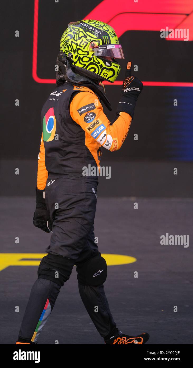 Austin, Tx, USA. Oktober 2024. 19. Oktober 2024: Lando Norris #4 während der Formel-1-Rennwoche des United States Grand Prix in Austin, Texas. Jason Pohuski/BMR (Credit Image: © Jason Pohuski/BMR via ZUMA Press Wire) NUR REDAKTIONELLE VERWENDUNG! Nicht für kommerzielle ZWECKE! Stockfoto
