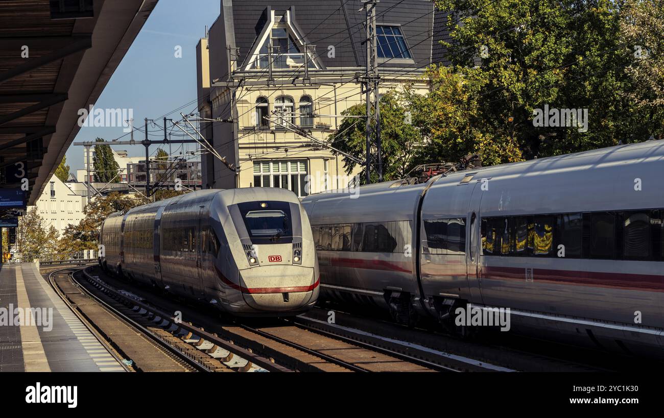 S-Bahnhof Tiergarten mit nah- und Fernzügen, Berlin, Deutschland, Europa Stockfoto