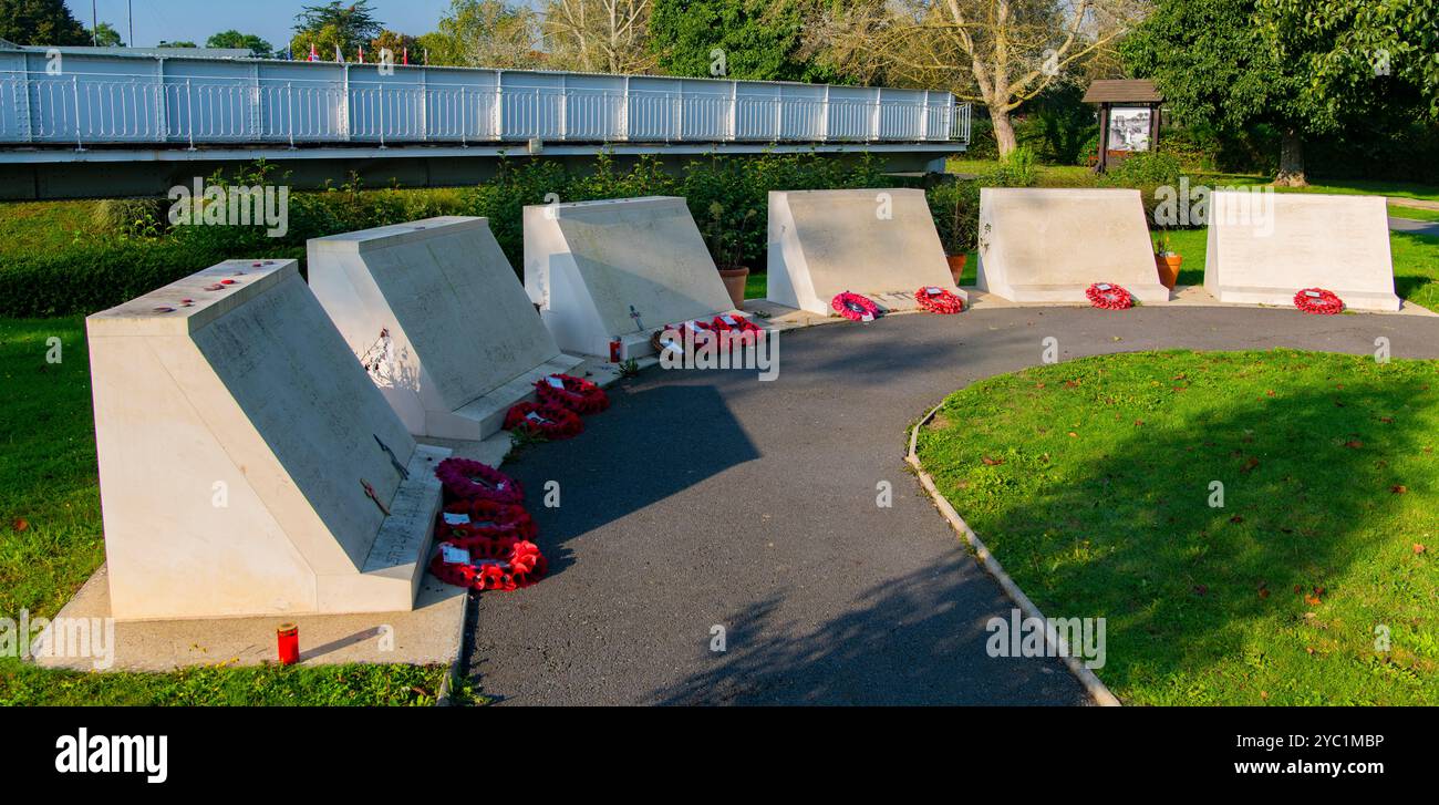 Pegasus Bridge Memorial in der Normandie, Frankreich Stockfoto